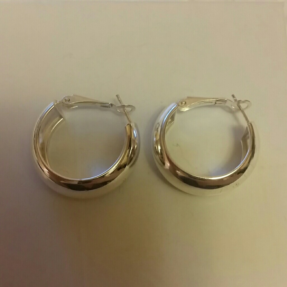 Sterling silver hoops